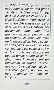 message prophétique du prophète Levi d’Abidjan en 2016