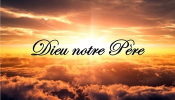 Dieu notre Père avec un soleil lumineux