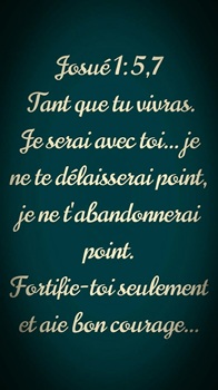 un verset sur le courage Josué 1:5,7